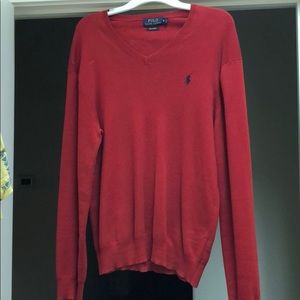 Polo v neck sweater